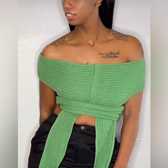 Lilac Convertible Wrap tie Sweater. Size SMALL. NWOT - Picture 7 of 8